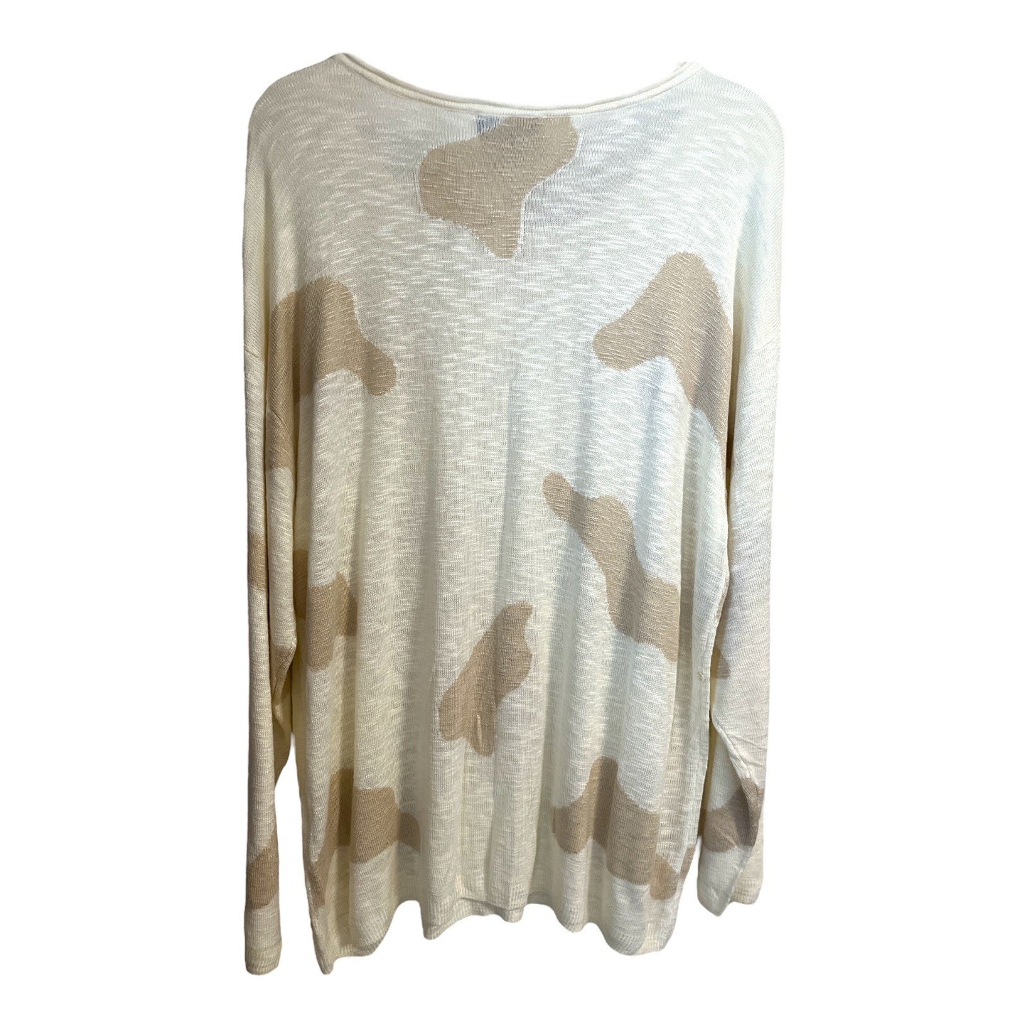 By Giuliana Women’s Cream Long Sleeve Sweater - Size 1X, Abstract Pattern, Plus Size, NWT