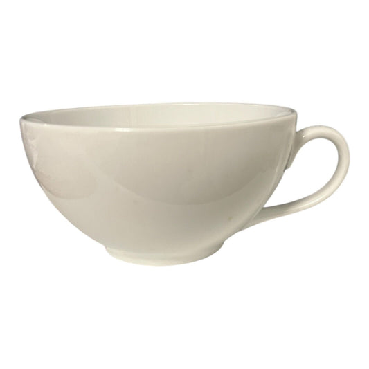 Bennett 12 oz White Bone China Cup by Martin Hunt – Contemporary Coupe Design – Made in Bangladesh – c. 2010s