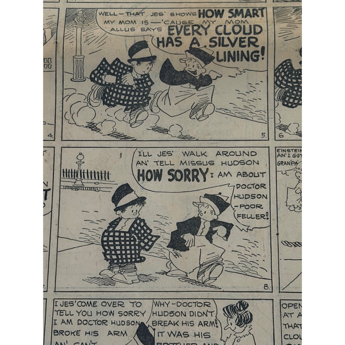 Vintage 1929 Sunday Comics Newspaper Pages Little Orphan Annie Just Kids Tillie 23.5x30