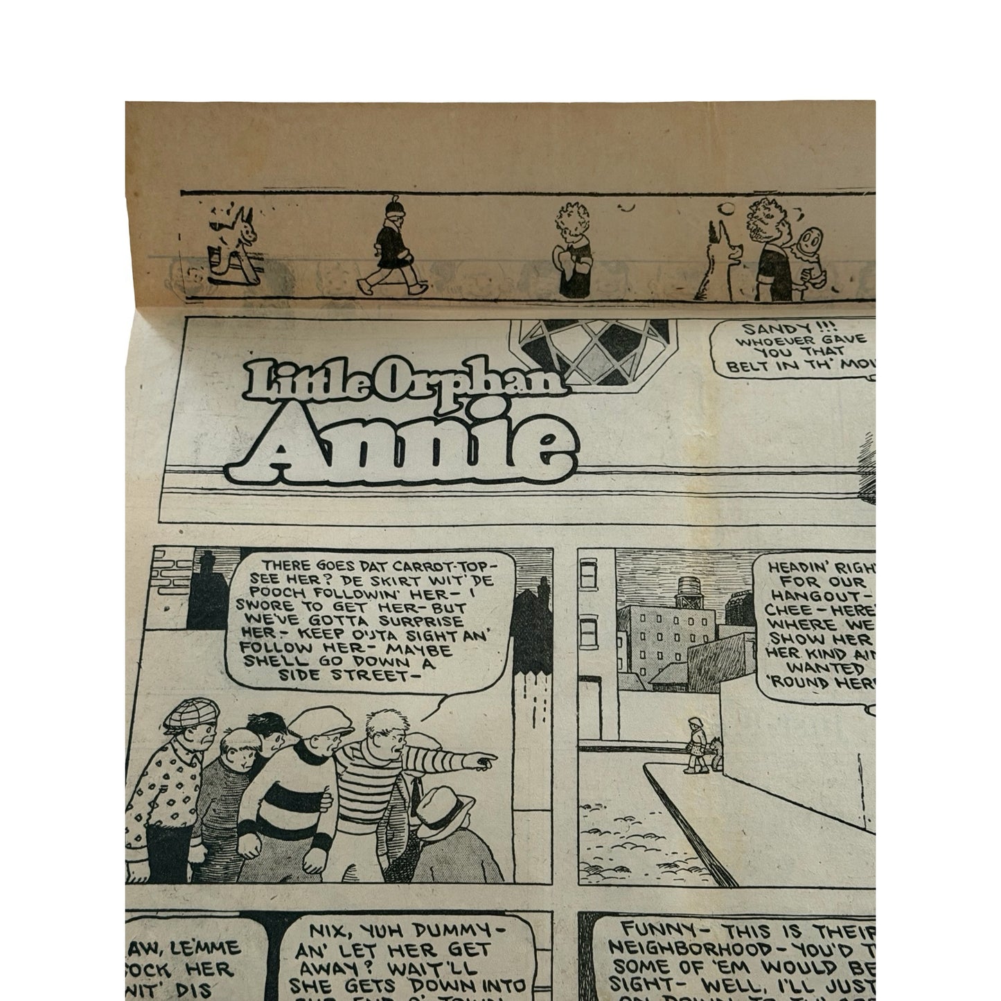 Vintage 1929 Sunday Comics Newspaper Pages Little Orphan Annie Just Kids Tillie 23.5x30