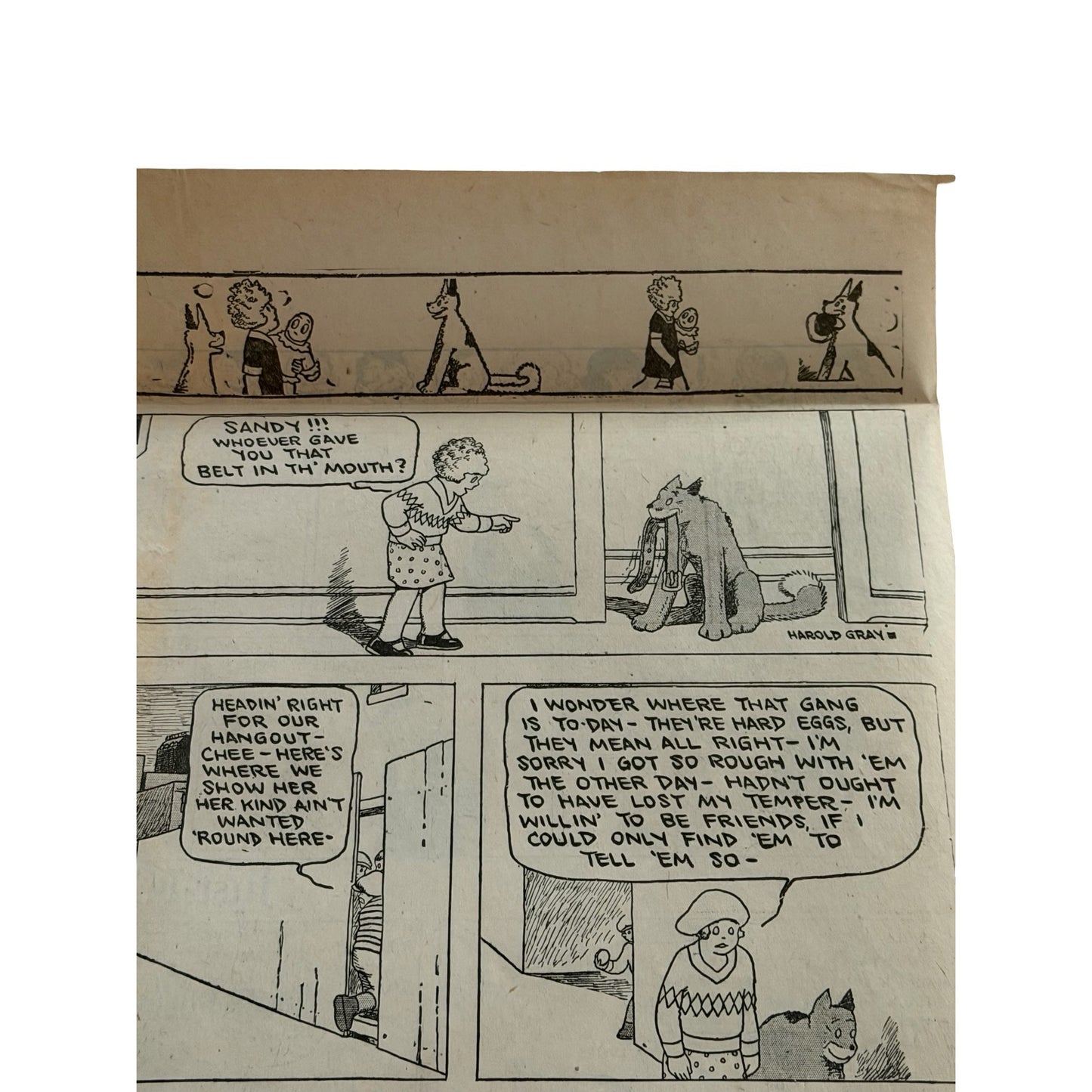 Vintage 1929 Sunday Comics Newspaper Pages Little Orphan Annie Just Kids Tillie 23.5x30