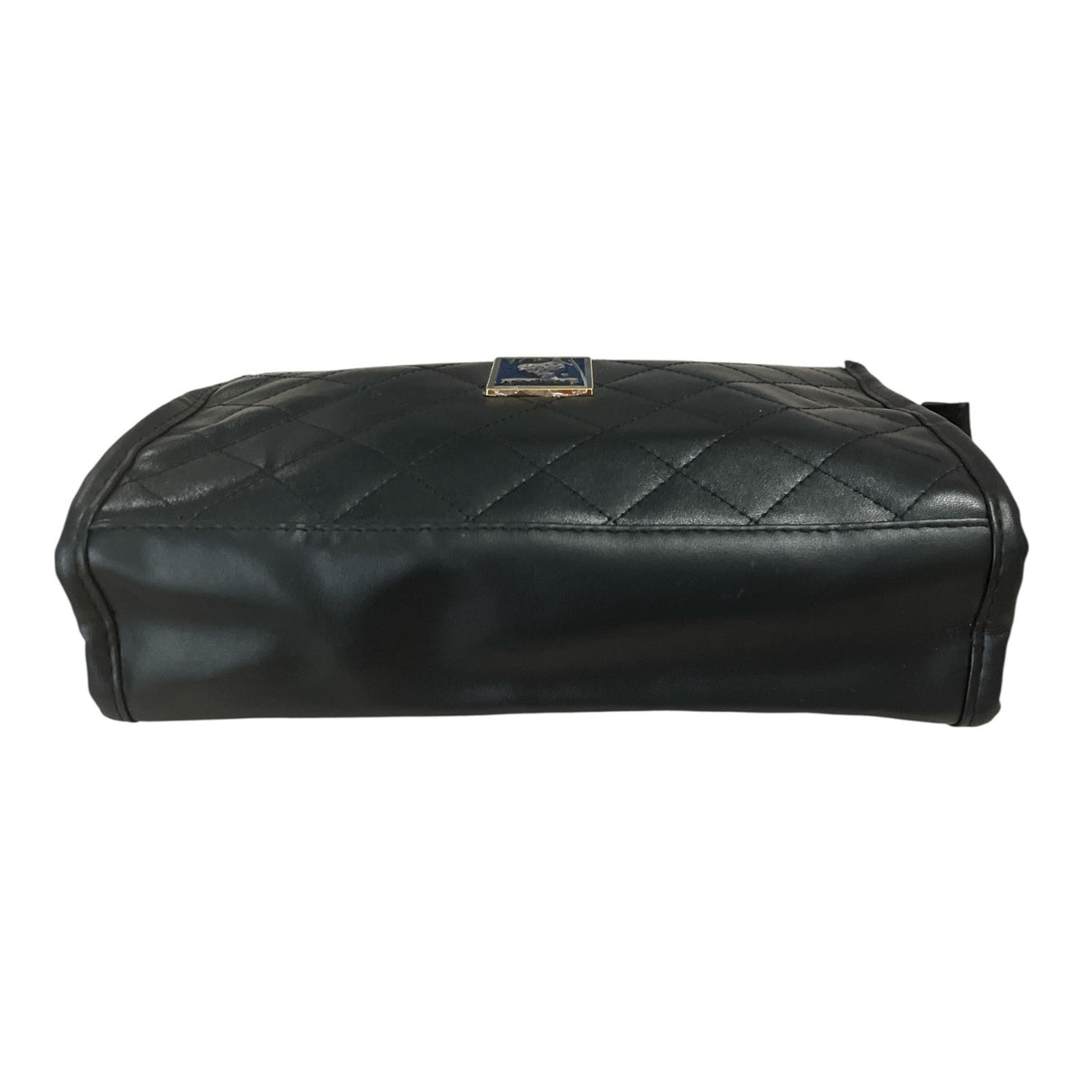 Younique Black Quilted Crossbody Clutch Purse Gold Tone Hardware