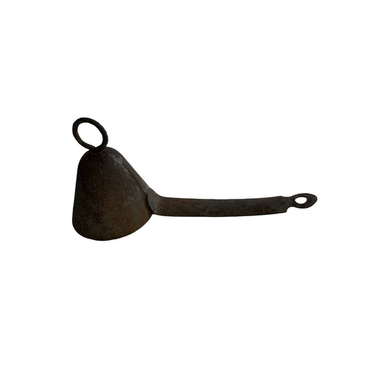 Antique Primitive Iron Betty Lamp,Grease Oil Wick Lamp,Circa 1850-1900,Rustic Farmhouse Decor
