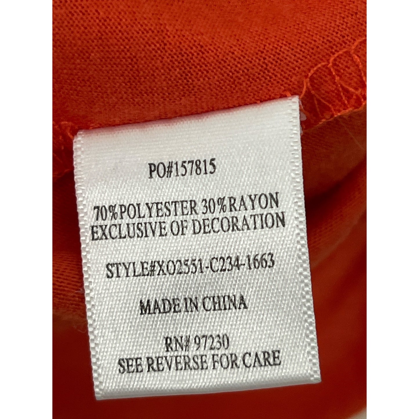 Absolutely Famous Embroidered Boho Top XL Orange Short Sleeve
