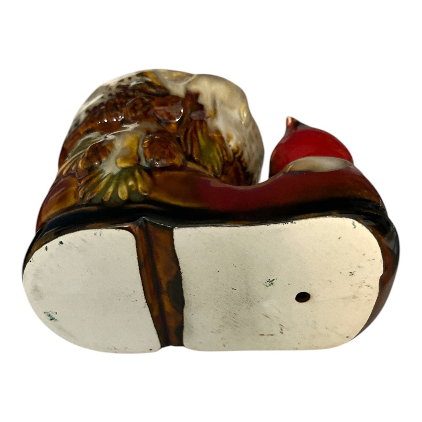 VTG Kirkland's Cardinal on Santa Claus Boot Tealight Holder – Rustic Festive Decor