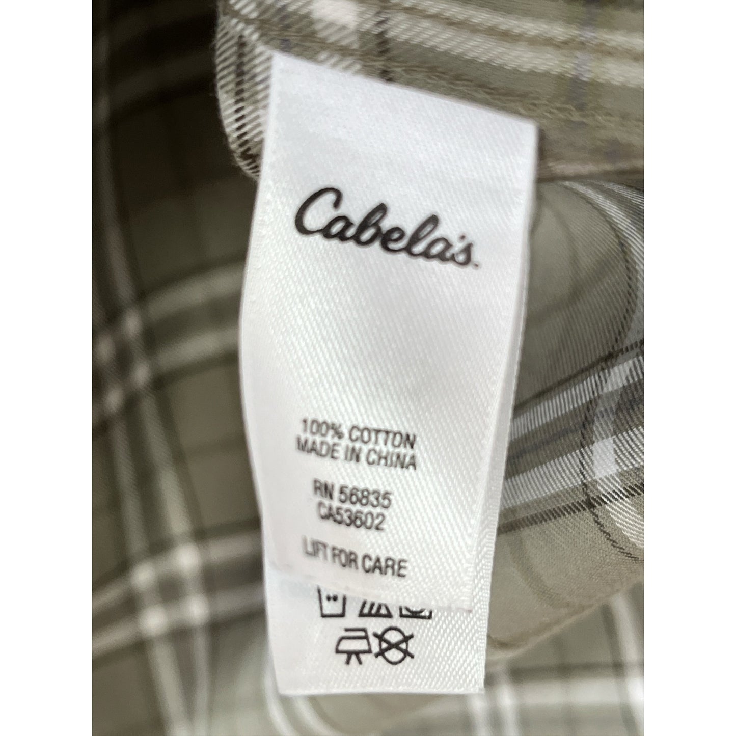 Cabela’s Men’s XL Wrinkle-Free Plaid Button-Down Shirt – Long Sleeve 100% Cotton