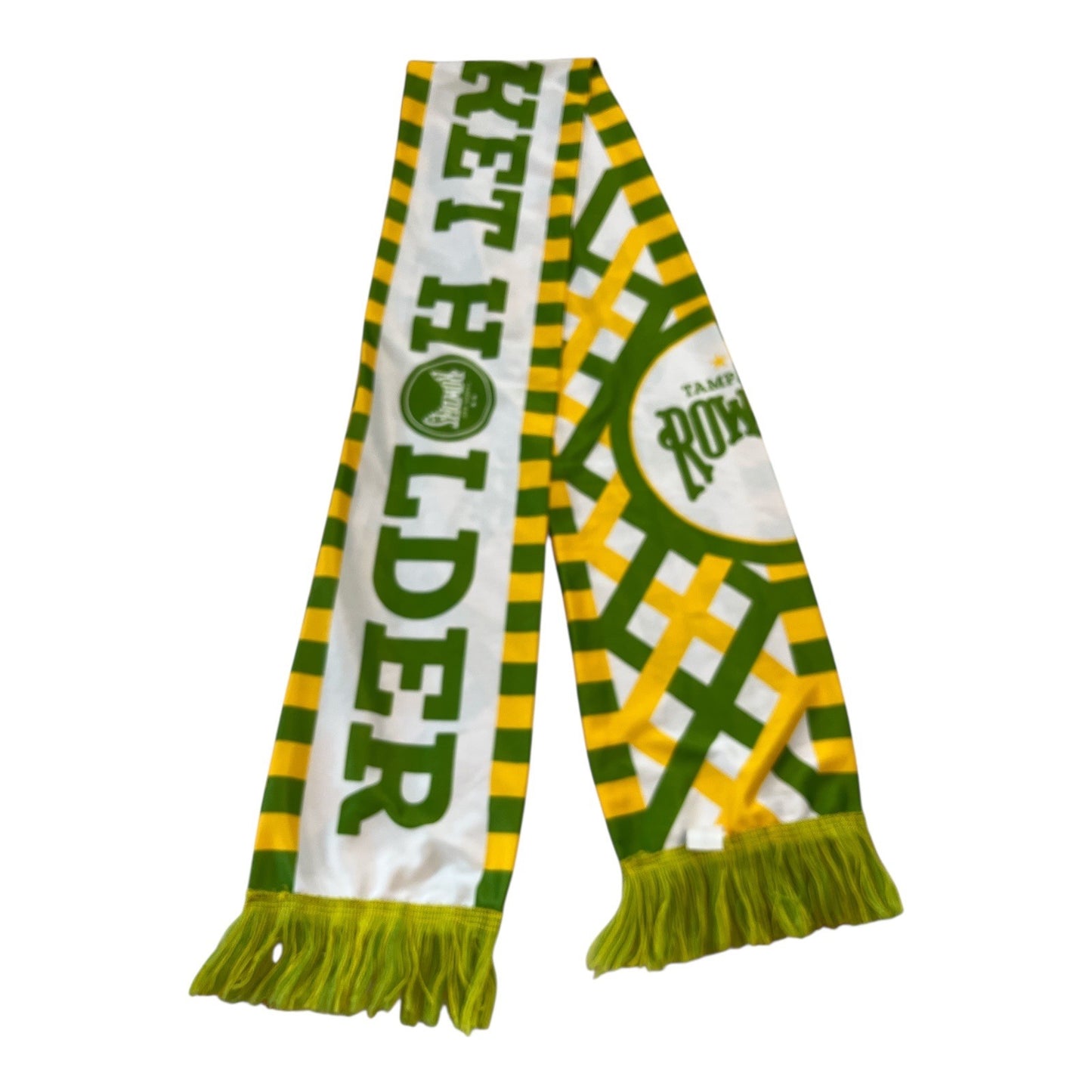 Tampa Bay Rowdies Season Ticket Holder Soccer Scarf Green Yellow