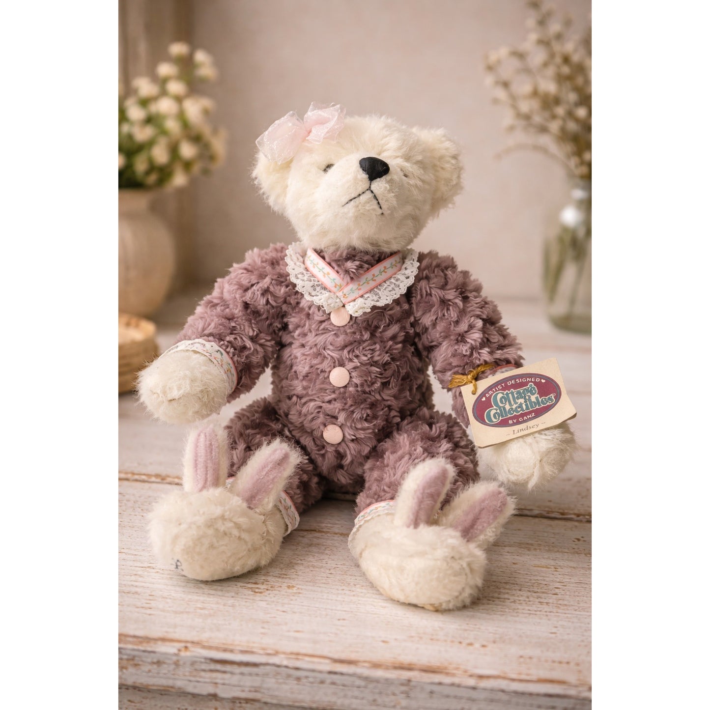 Ganz Cottage Collectibles Lindsey Mohair Teddy Bear 1998 Christy Rave Jointed Plush