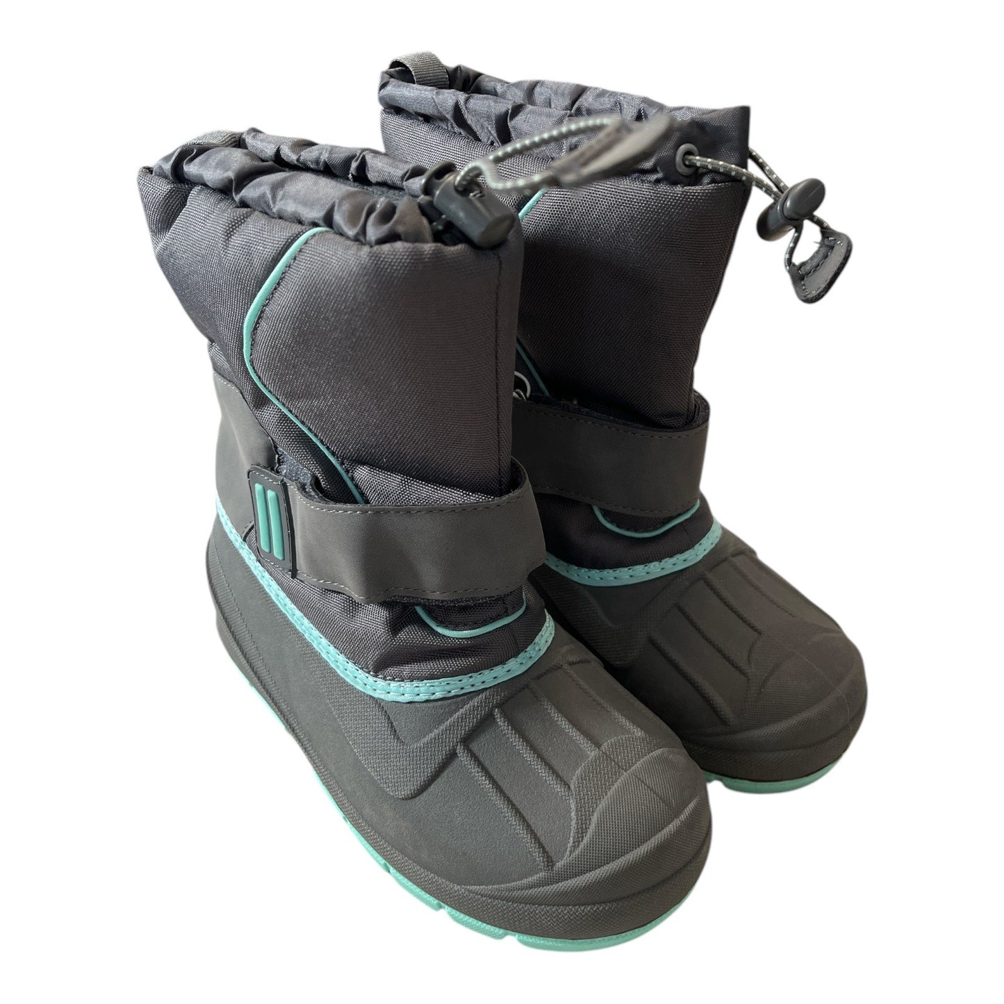 Cat & Jack Kids Winter Snow Boots Black Teal Thermolite Size 3 NWT