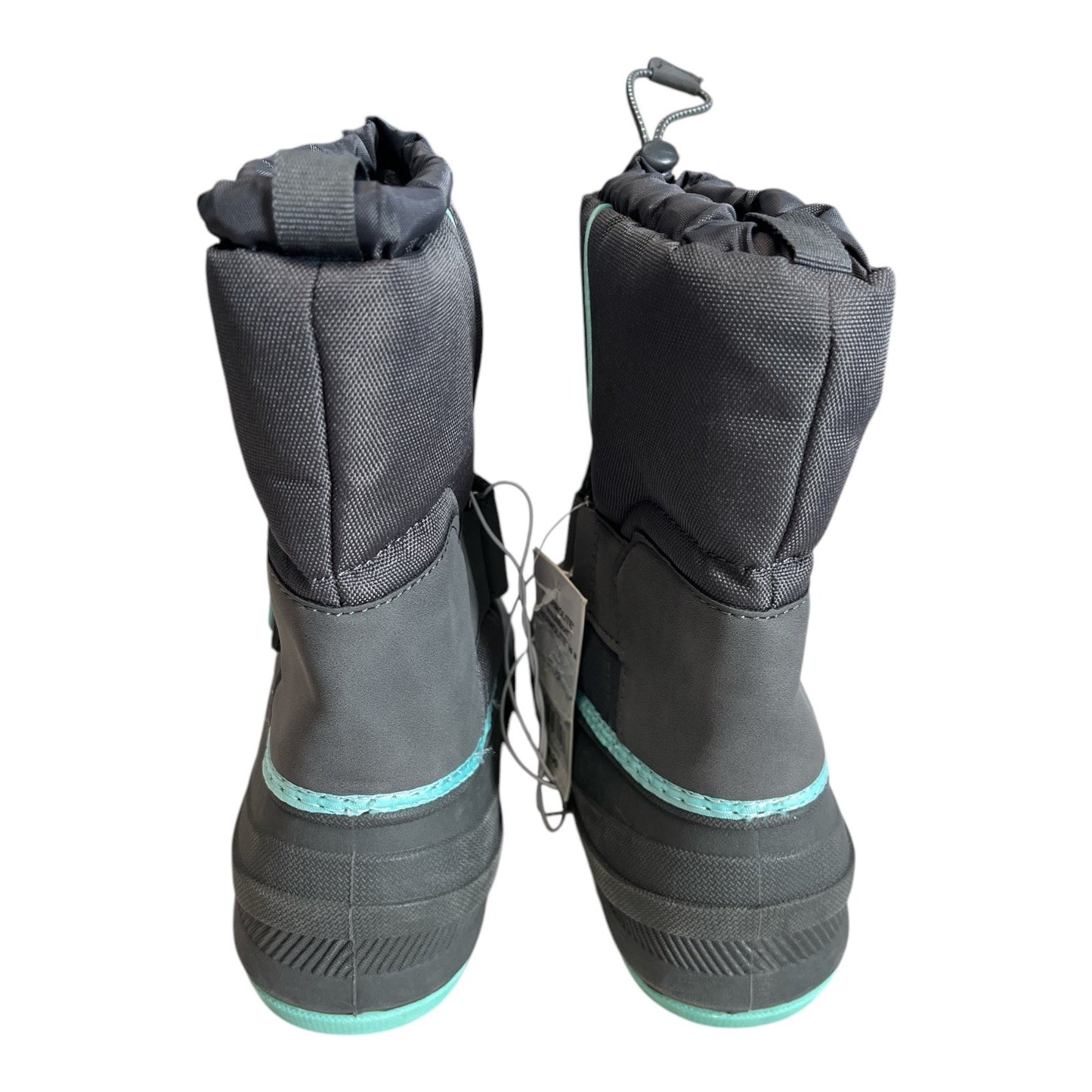 Cat & Jack Kids Winter Snow Boots Black Teal Thermolite Size 3 NWT