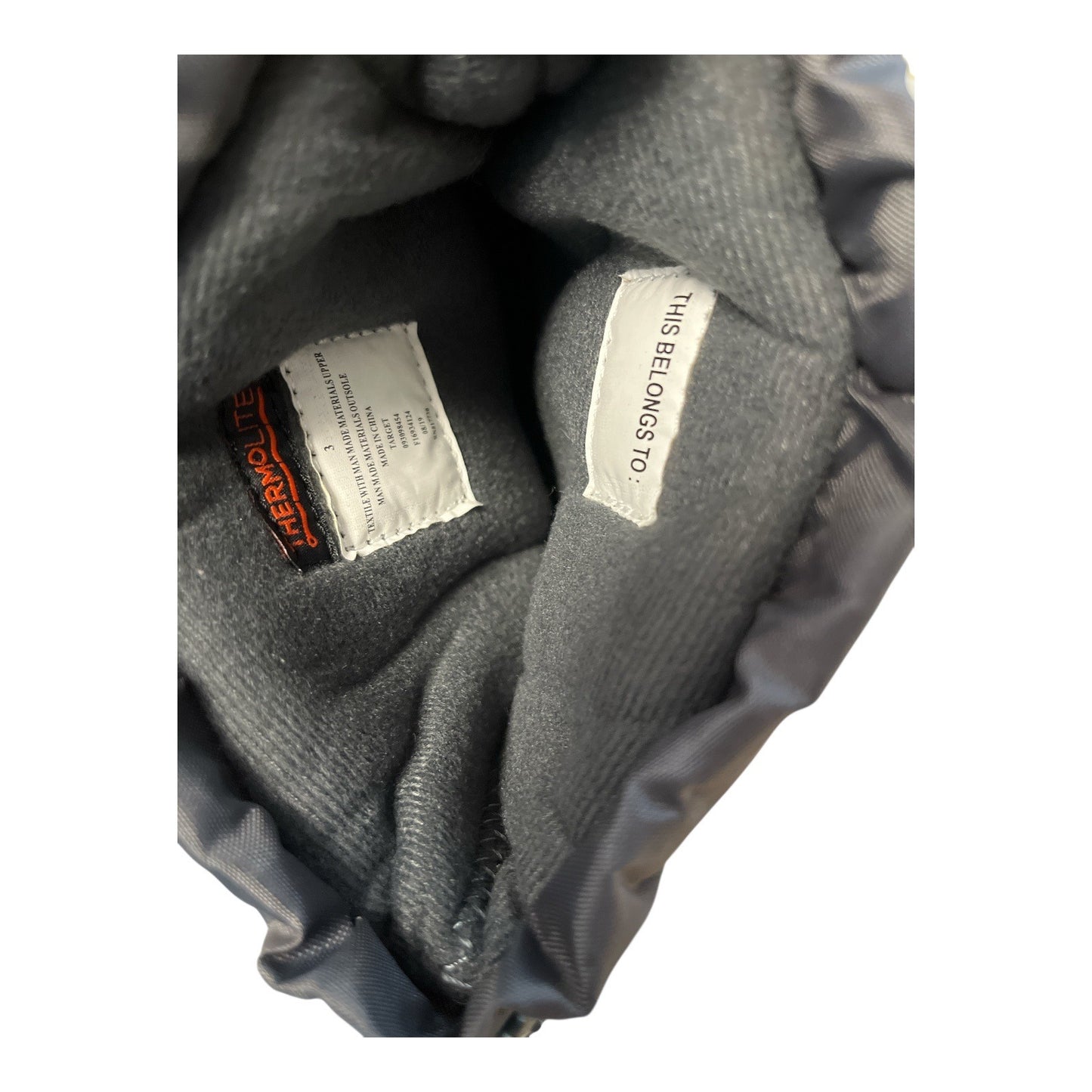 Cat & Jack Kids Winter Snow Boots Black Teal Thermolite Size 3 NWT