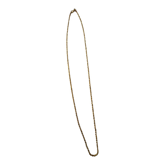 Vintage Premier Designs PD Gold Tone Textured Chain Necklace 28"