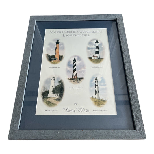 Framed Cotton Ketchie Print – North Carolina Outer Banks Lighthouses