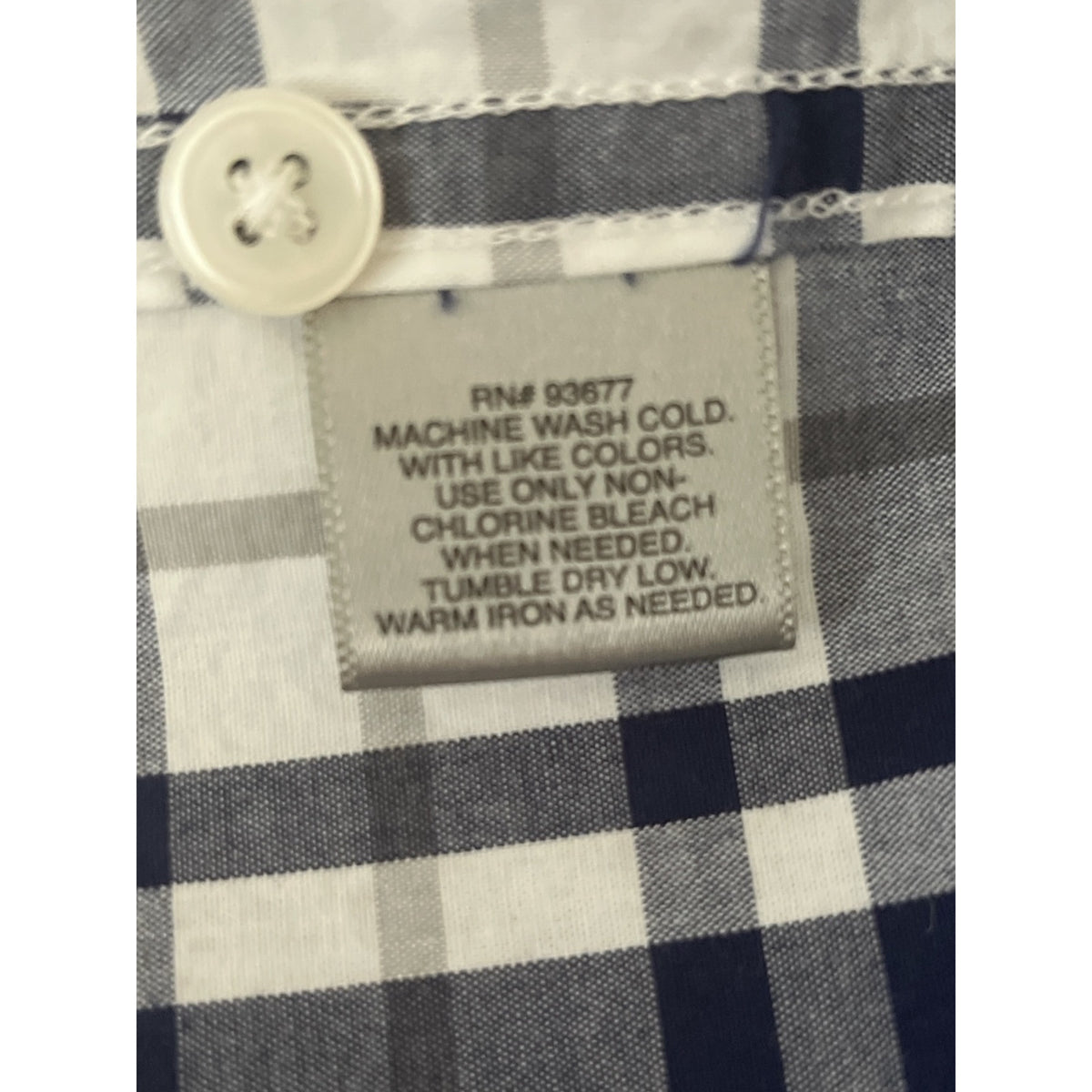 The Foundry Supply Co Mens Plaid Short Sleeve Button Down Shirt Large Navy Gray