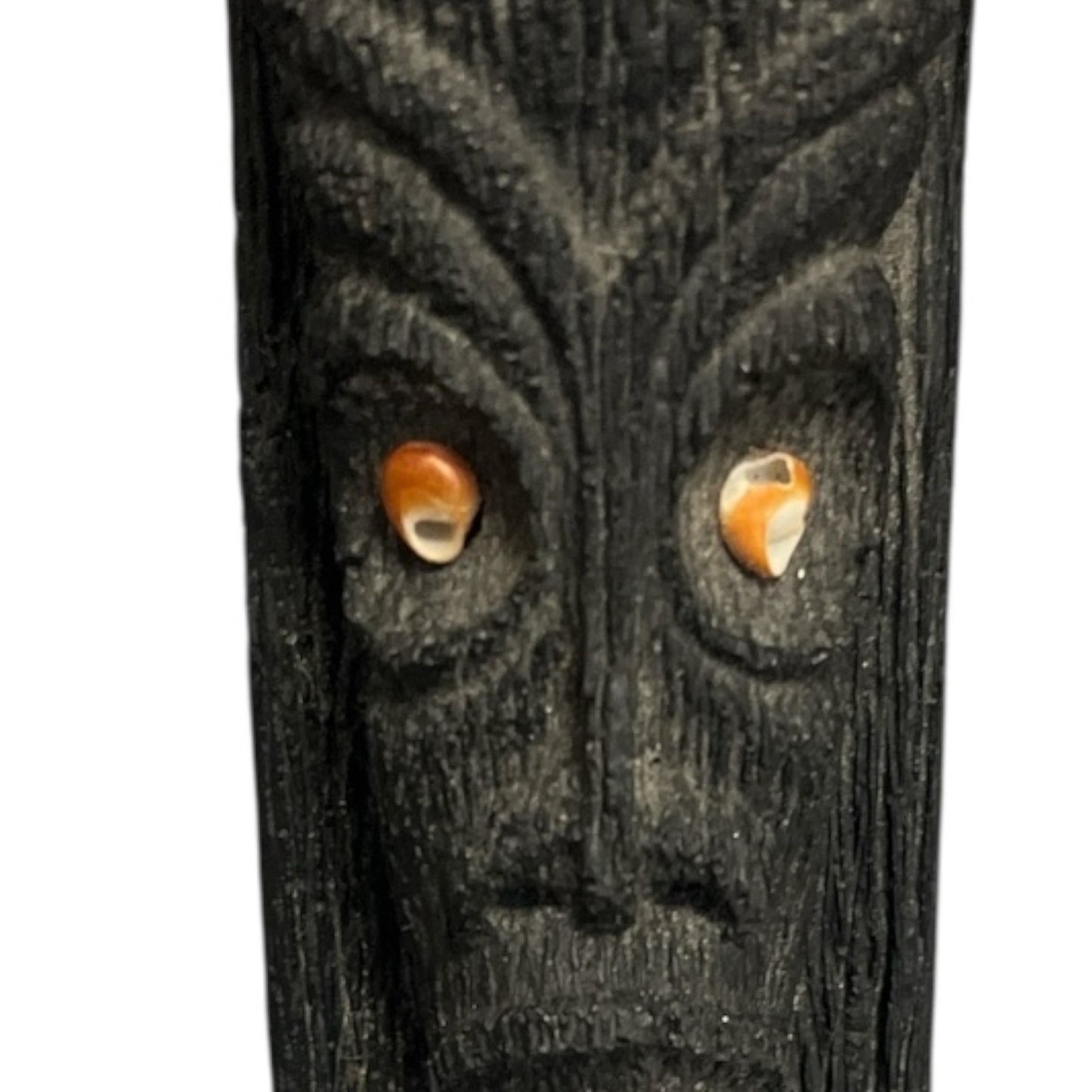 Vintage Coco Joe’s 6” Tiki God Figurine – Hawaiian Lava Rock with Shell Eyes – Polynesian Statue – 1960s Souvenir