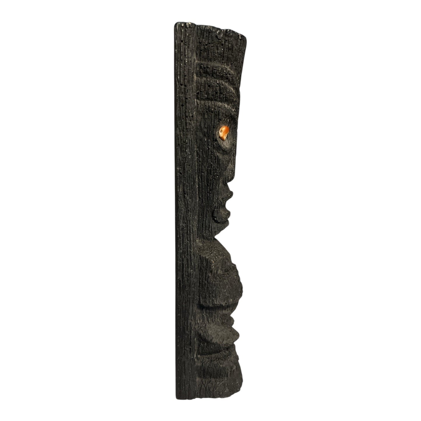 Vintage Coco Joe’s 6” Tiki God Figurine – Hawaiian Lava Rock with Shell Eyes – Polynesian Statue – 1960s Souvenir