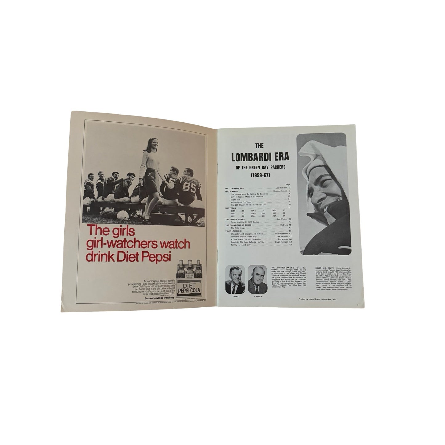 The Lombardi Era and the Green Bay Packers 1959-67 Vintage Booklet