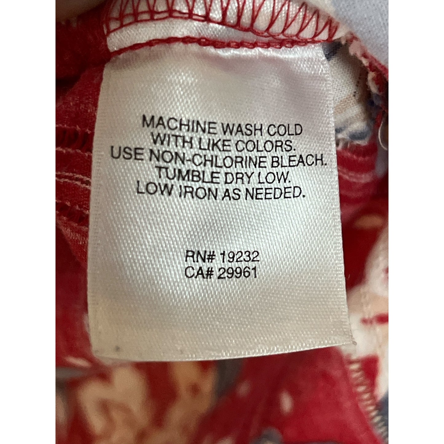 Alfred Dunner Petite Y2K Red Floral Lace Trim Blouse 14P