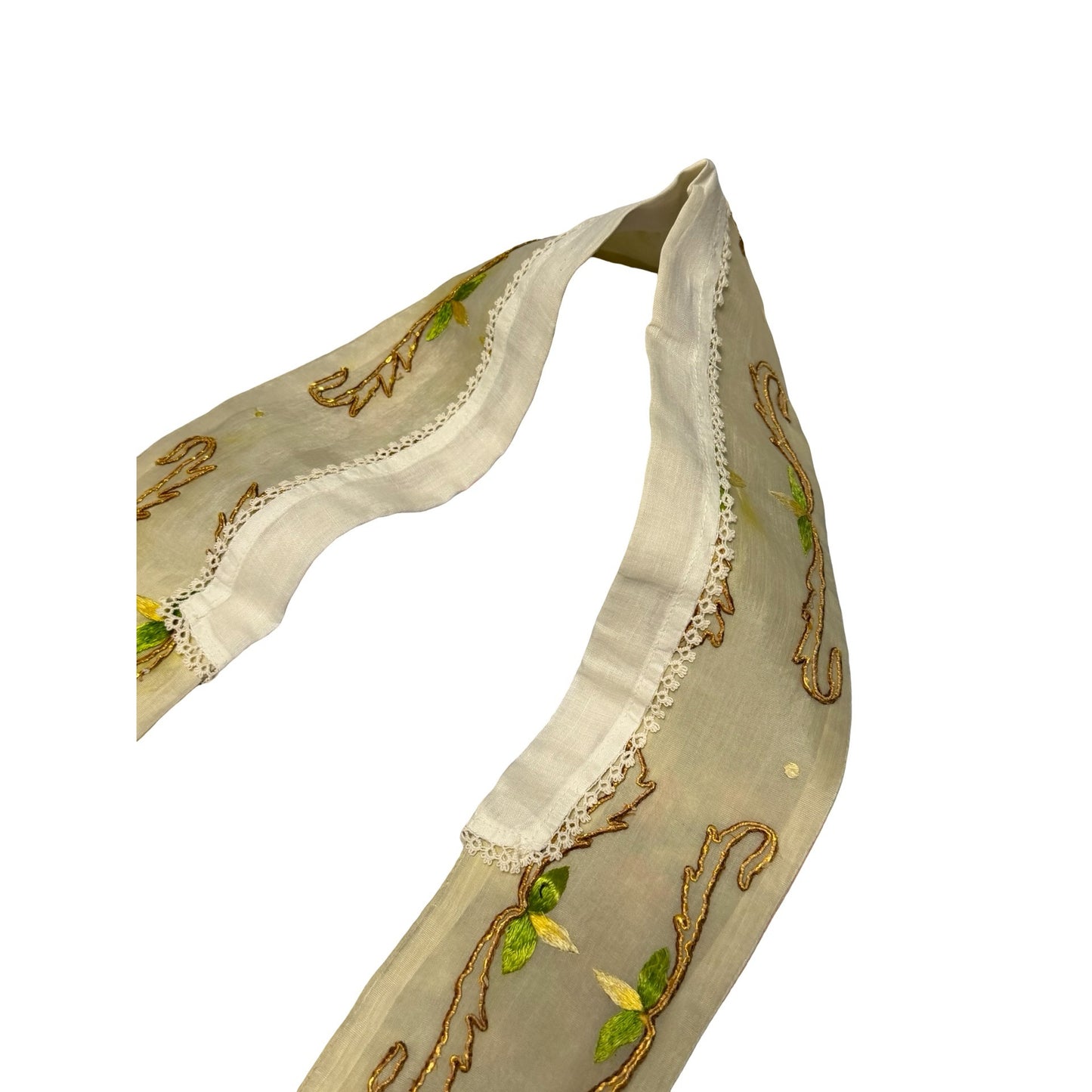 Vintage Church Clergy Stole Goldwork Embroidered Cross Liturgical Vestment Altar Scarf 74"