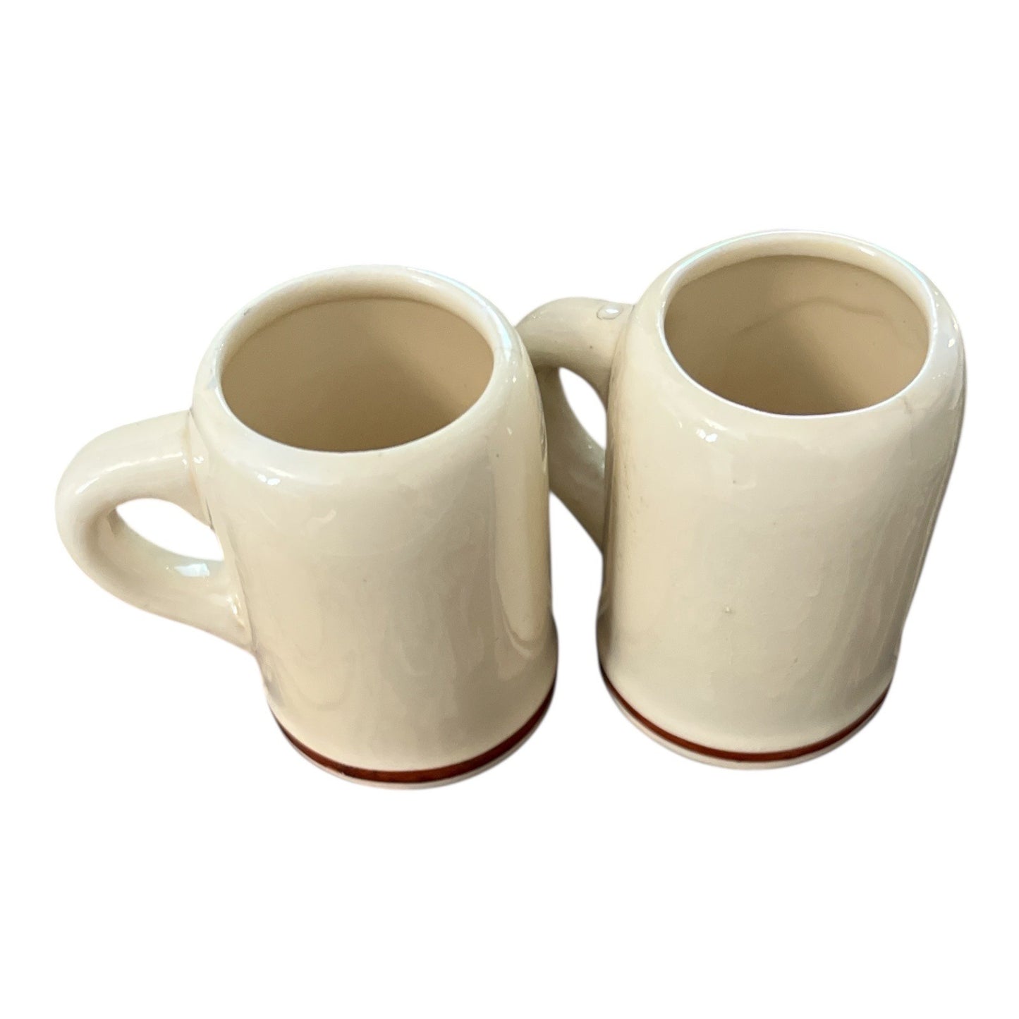 Vintage Mini German Beer Stein Mugs – Heraldic Crest Design – Ceramic – Set of 2 – 2” Tall