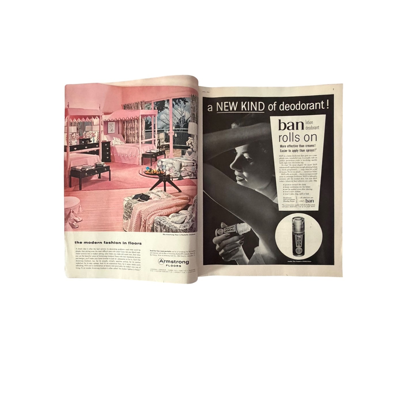 Vintage April 1955 Ladies Home Journal Magazine Princess Beatrix Mid Century Ads Fashion