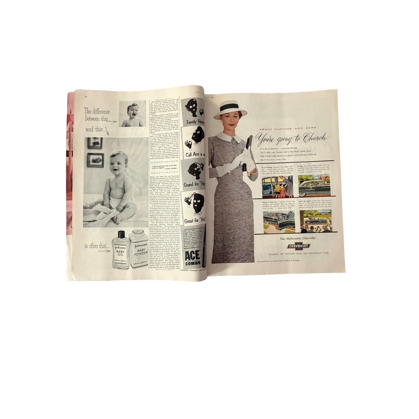 Vintage April 1955 Ladies Home Journal Magazine Princess Beatrix Mid Century Ads Fashion