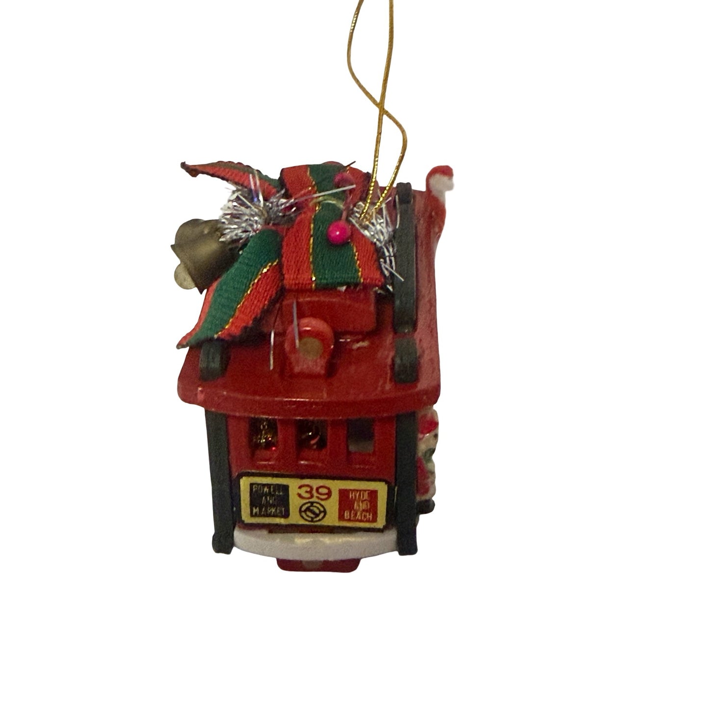 Vintage San Francisco Cable Car Christmas Ornament Powell Hyde SF Muni Railway JEC