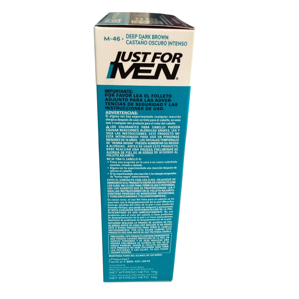 Just For Men Mustache Beard M-46 Deep Dark Brown Hair Color Kit New Sealed
