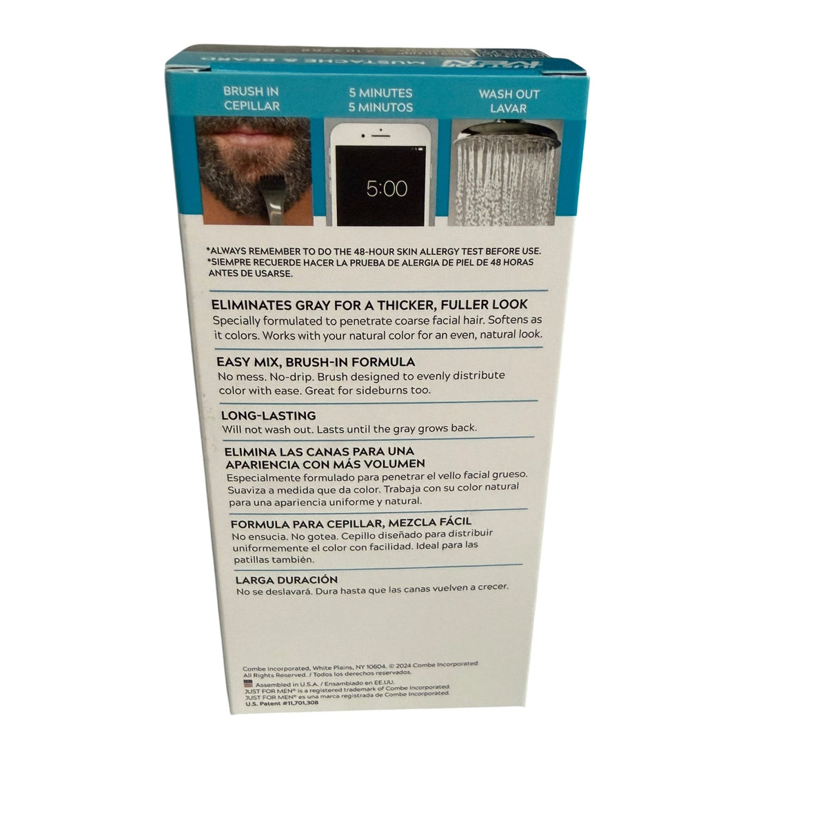 Just For Men Mustache Beard M-46 Deep Dark Brown Hair Color Kit New Sealed
