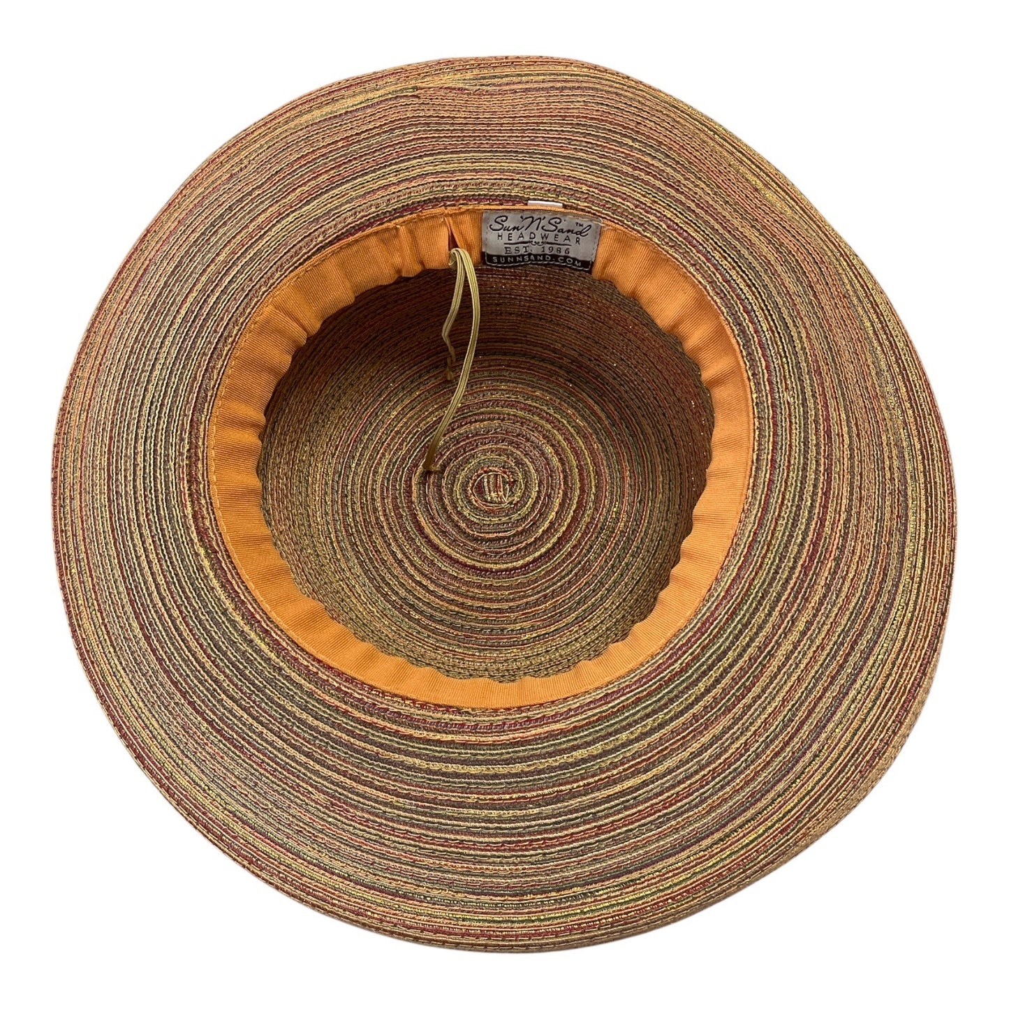 Sun N’ Sand Woven Straw Hat – Multicolor Stripe with Beaded Chain & Starfish