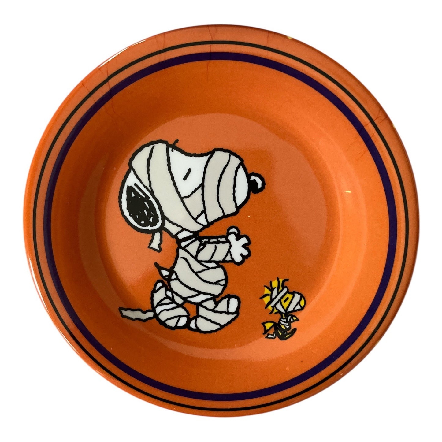 Peanuts Snoopy and Woodstock Halloween Mummy 8" Plates – Set of 4 by Gibson Overseas, 2019