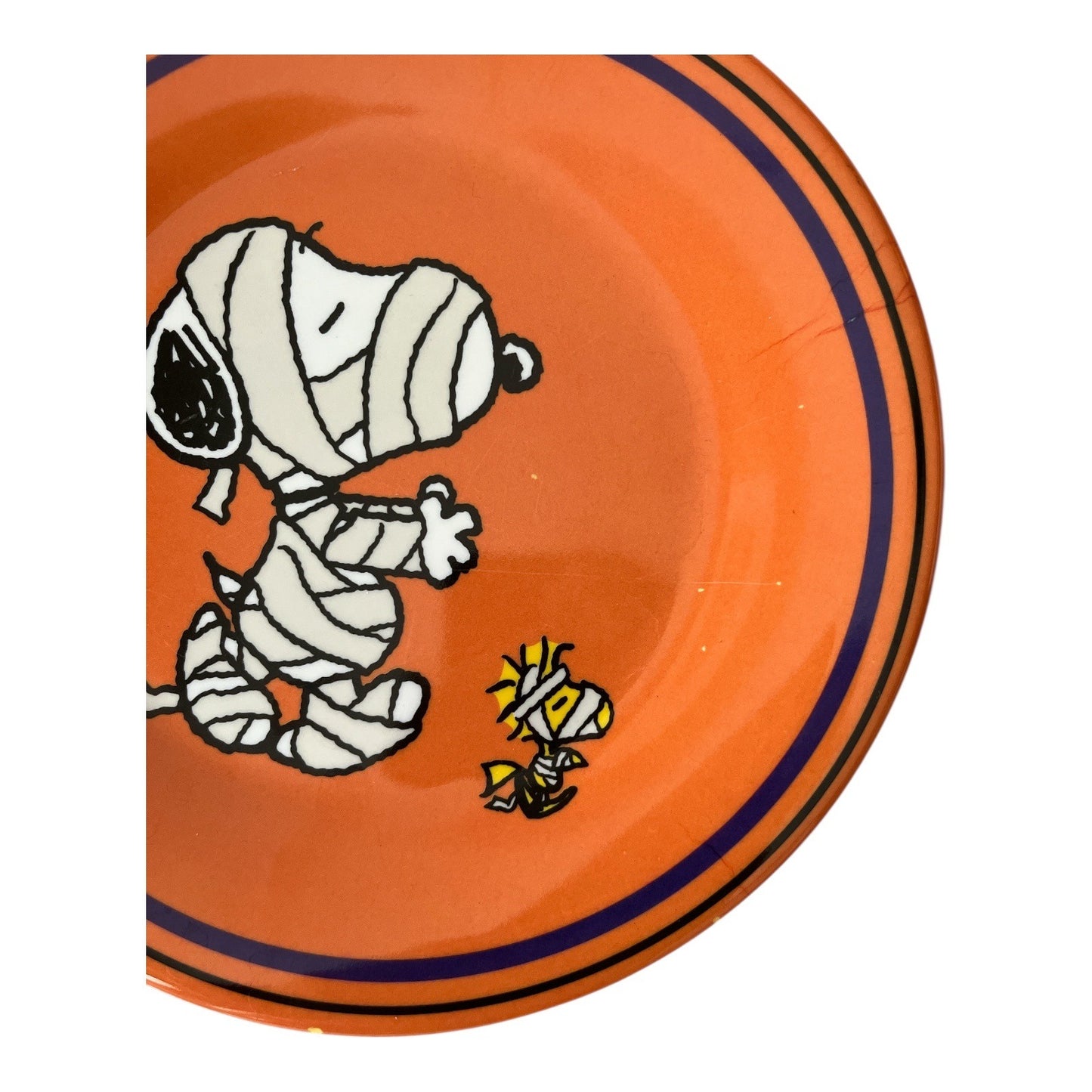 Peanuts Snoopy and Woodstock Halloween Mummy 8" Plates – Set of 4 by Gibson Overseas, 2019