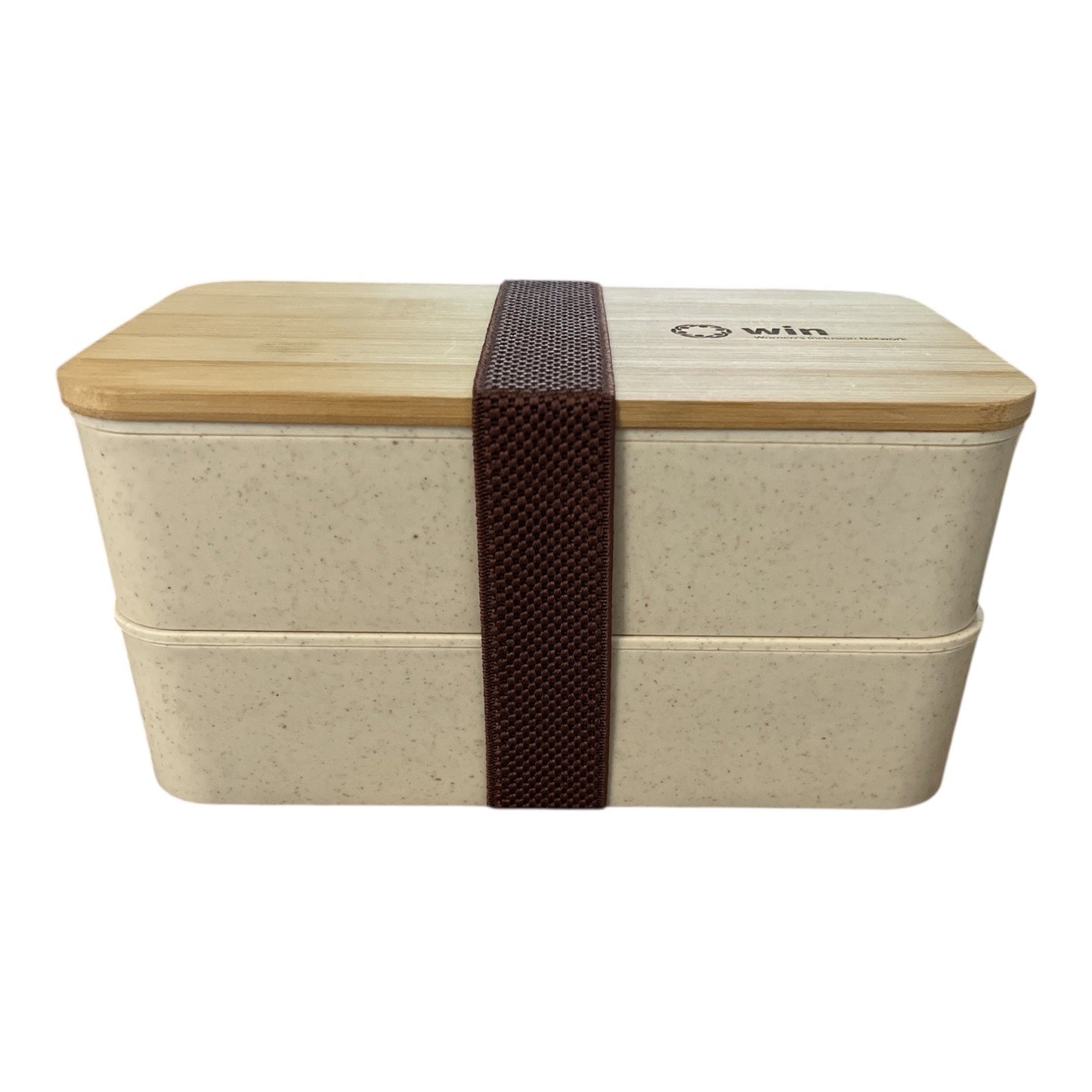 WIN Women’s Inclusion Network Wheat Straw Bento Lunch Box Bamboo Lid Utensils