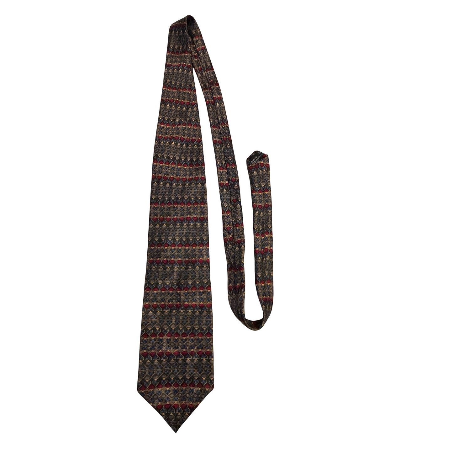 J. Garcia Jerry Garcia 100% Silk Necktie Geometric Abstract Mosaic Art Tie