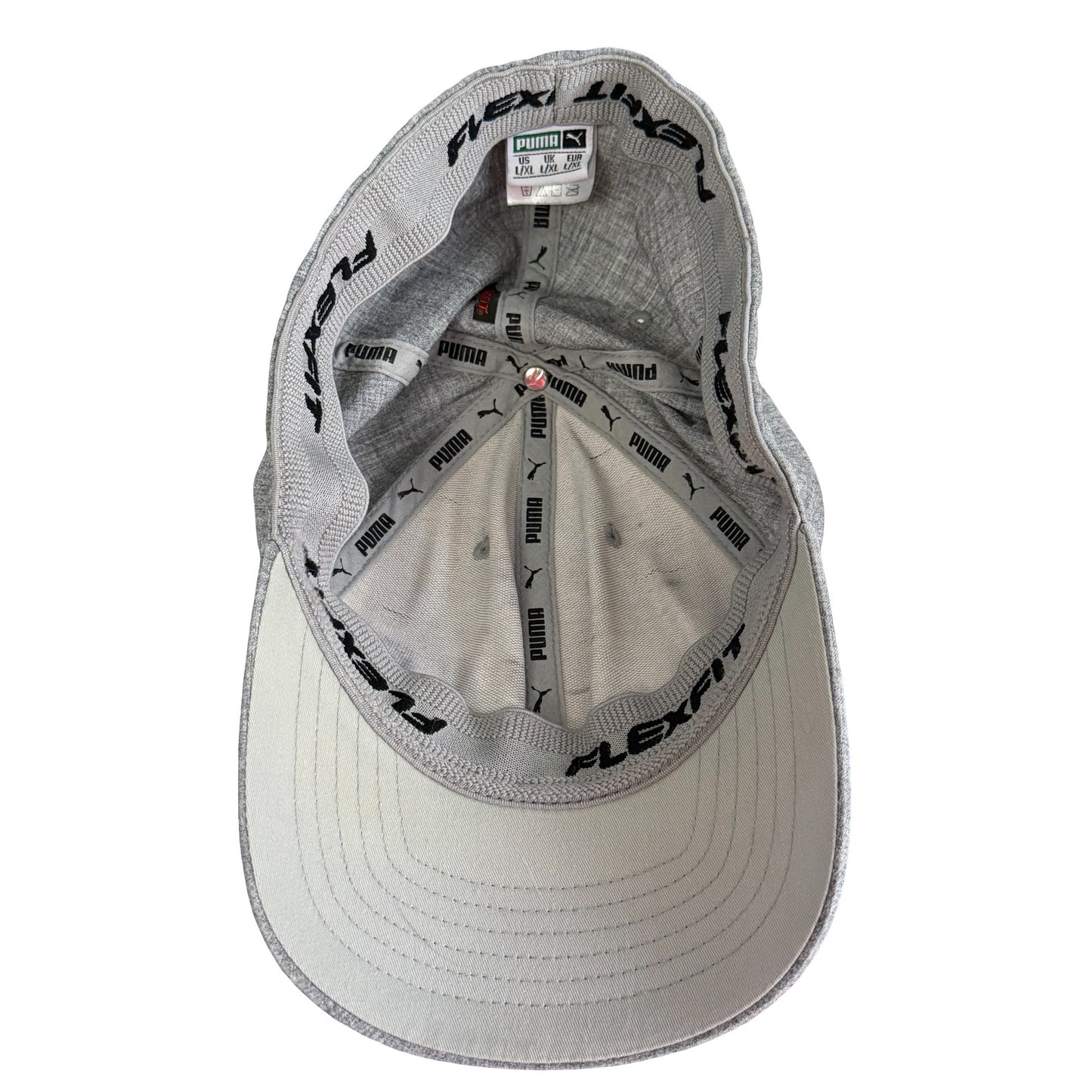 Puma Flexfit Gray Heather Baseball Cap Hat L/XL Stretch Fit Athletic Golf