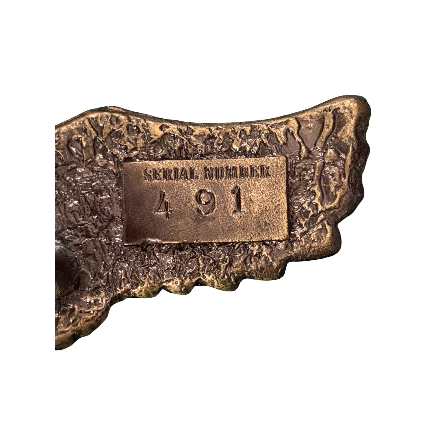 Vintage The Great American Buckle Co Eagle Belt Buckle 1981 Serial 491 USA 6x2
