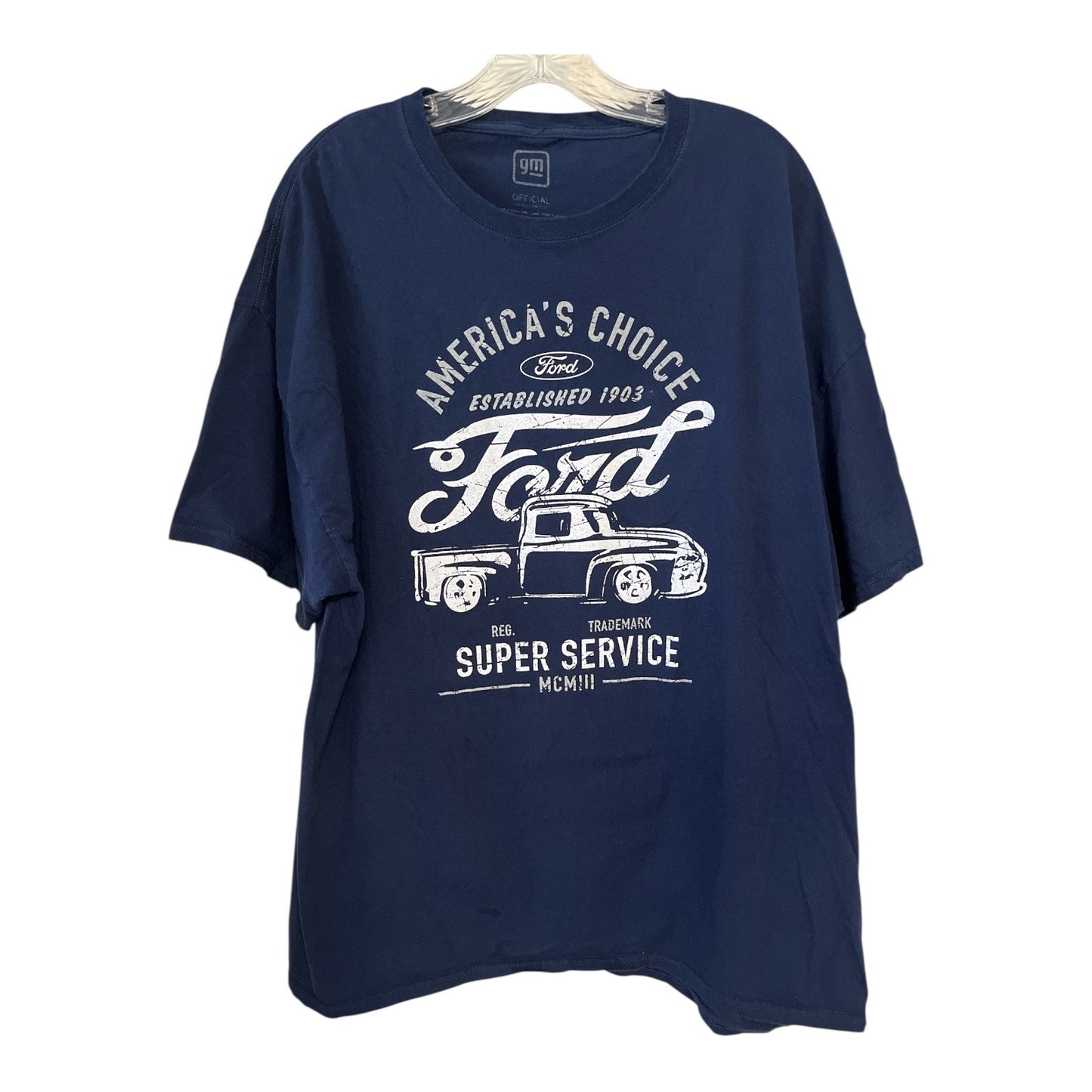 Set of 2 Ford Graphic T-Shirts – XXL – Vintage Truck & Detroit Logo – Licensed Auto Tee Bundle – 48x31 – 2010s
