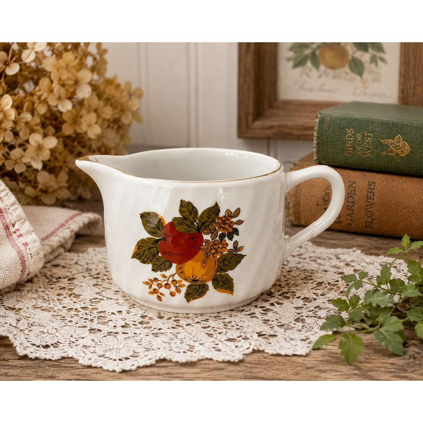 Enoch Wedgwood English Harvest Creamer Pitcher Vintage England Ironstone 5.5"