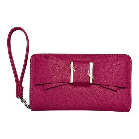 Betsey Johnson Pink Bow Wristlet Wallet – Faux Leather Zip Clutch (New, No Tags, 2010s)