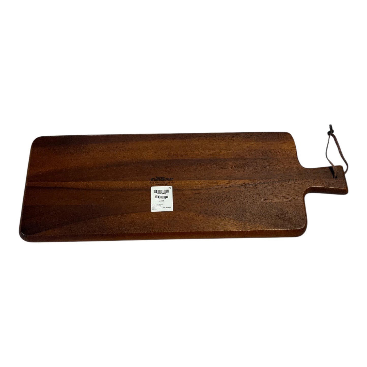 The Cellar Acacia Wood Paddle Serving Board 21.5” Charcuterie Tray Concave Serving Board Macy’s