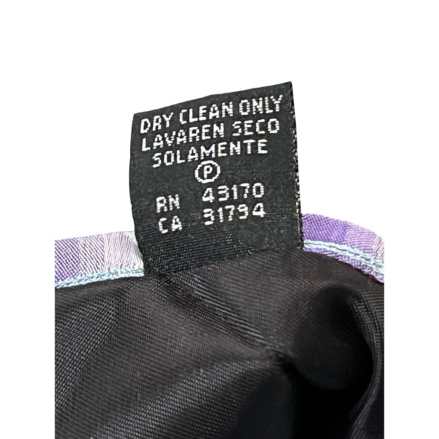 Liz Claiborne Crazy Horse Silk Tie Purple Silver Striped Handmade Necktie