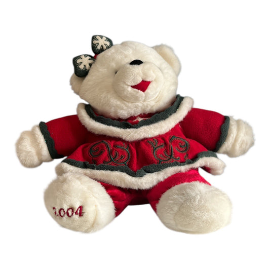 Dan Dee Collector’s Choice 2004 Christmas Teddy Bear 13 Inch Red Green Holiday Plush