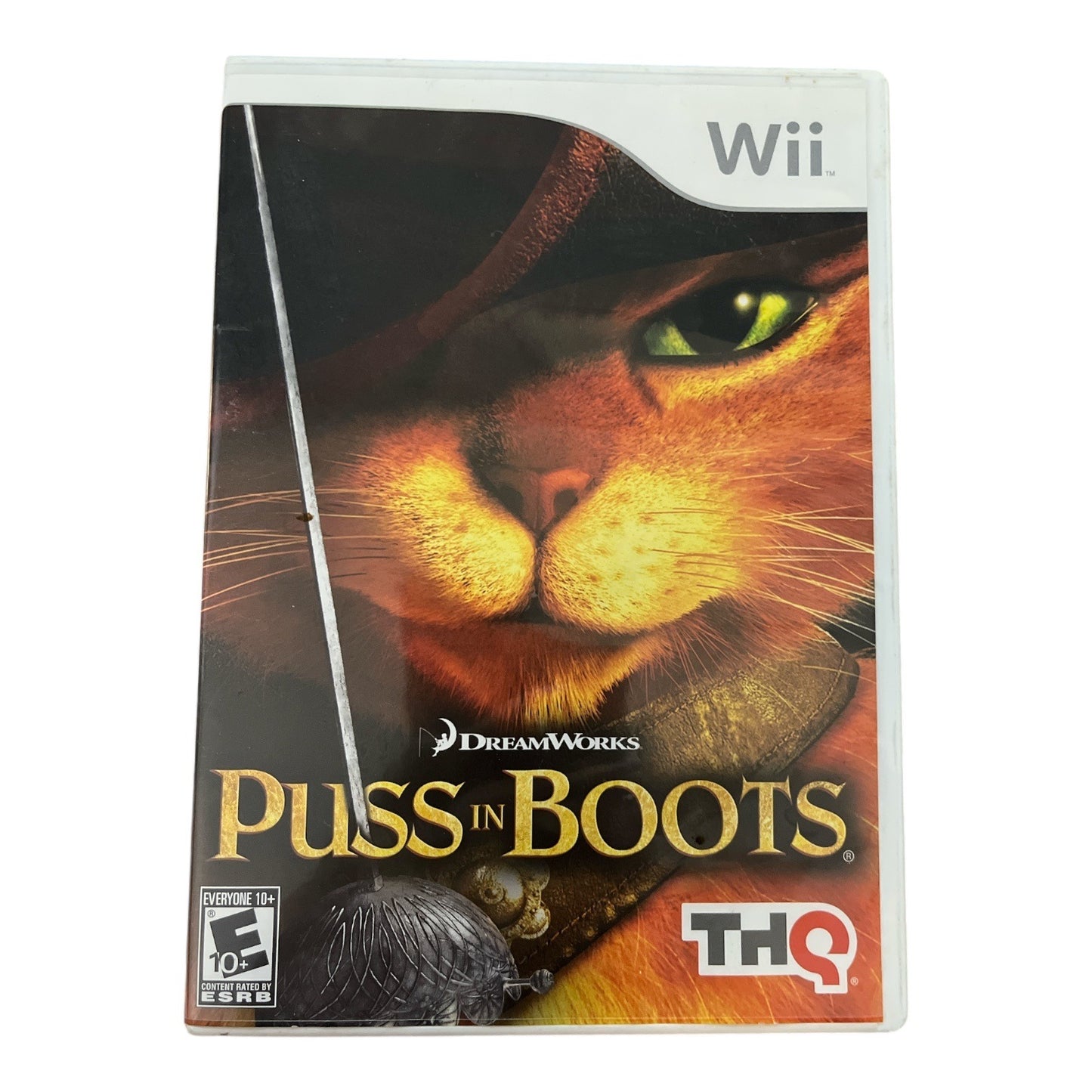 Puss in Boots (Nintendo Wii, 2011) Complete w/ Case & Manual – THQ – DreamWorks