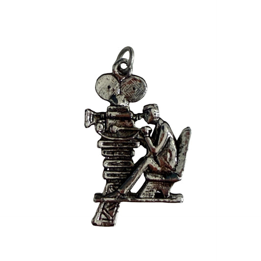 Vintage Universal Studios Cameraman Movie Camera Charm Pendant