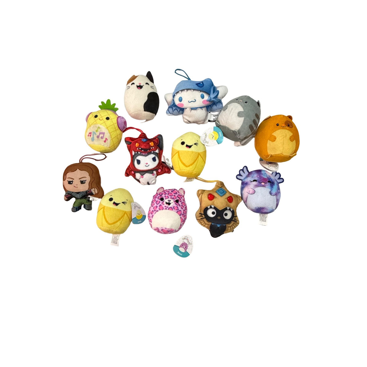 McDonald’s Plush Lot 12 Squishmallows Sanrio Hello Kitty Kuromi Yu-Gi-Oh