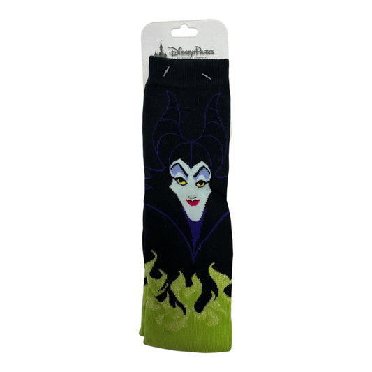 Disney Parks Maleficent Socks – Villains Collection – Black & Green Flames – New with Tag – Circa 2018–2019