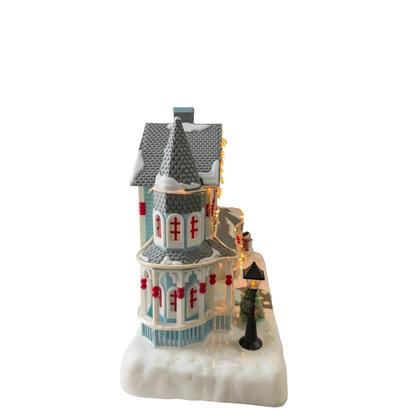Avon Holiday Splendor Fiber Optic Christmas Village House 2001 Lighted Victorian Decor