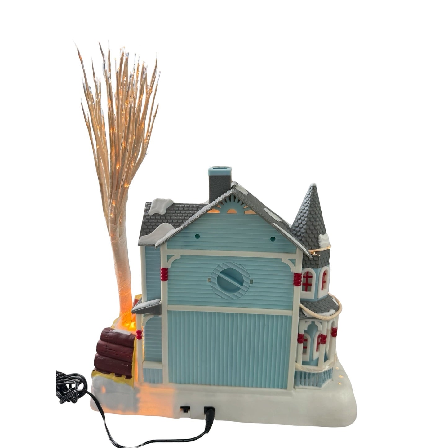 Avon Holiday Splendor Fiber Optic Christmas Village House 2001 Lighted Victorian Decor