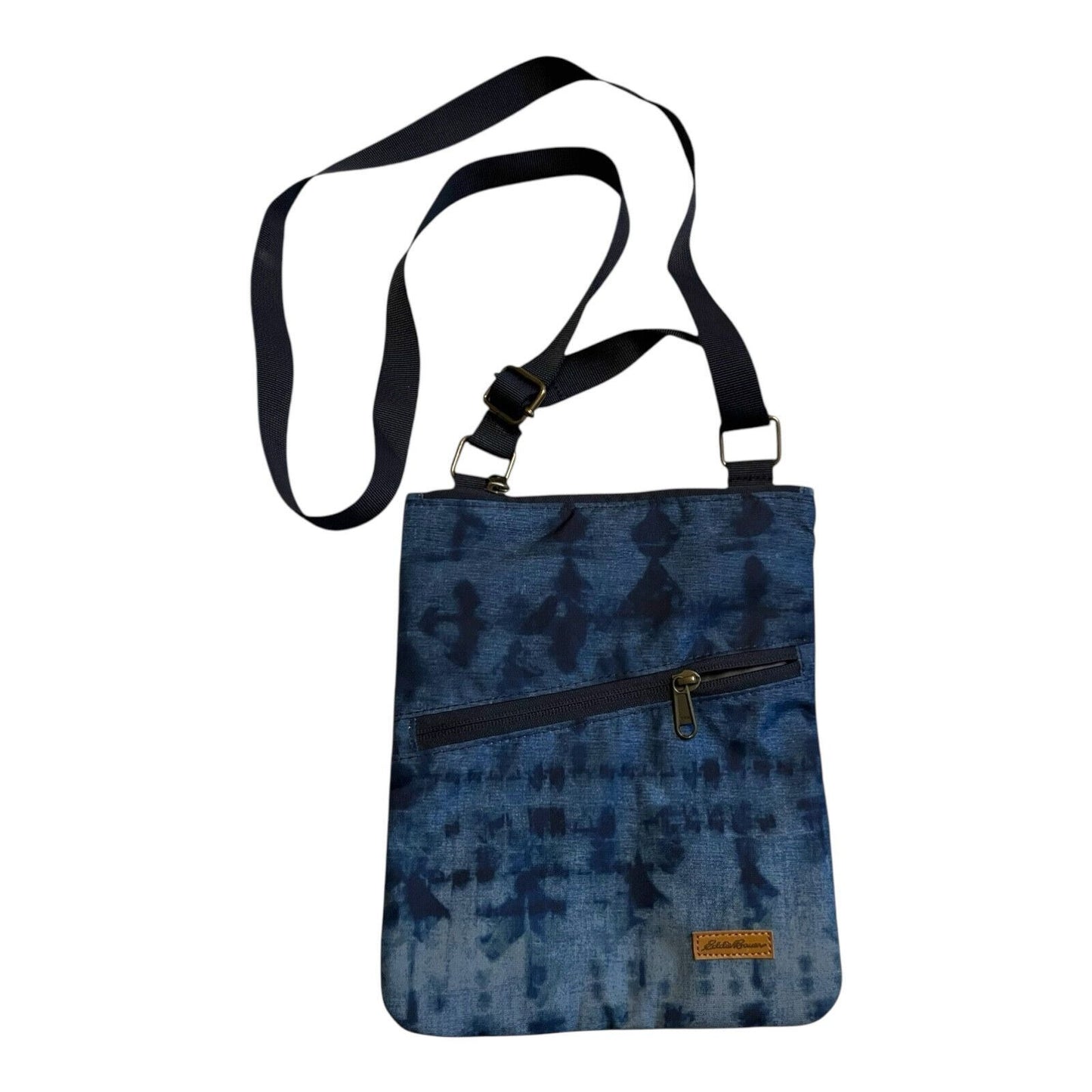 Eddie Bauer Connect Tech Blue Nylon Crossbody Bag Adjustable Strap Travel Organizer