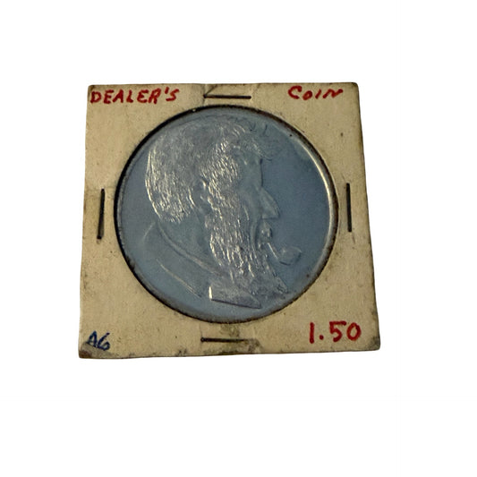 Vintage Leon Hendrickson Numismatist Advertising Buffalo Nickel Dealer Coin Winchester Indiana